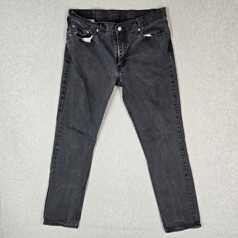 Levi's 511 Men Jeans 33X32 Black Denim Slim Straight